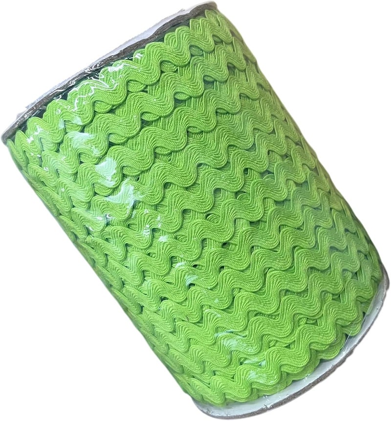 AUNHIRU Multiple Colors Available Rick Rack Trim for Crafting and Sewing, 10yards (Green) - Image 1